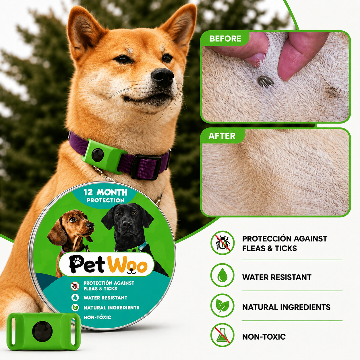 PetWoo™ 6 Months without fleas and ticks